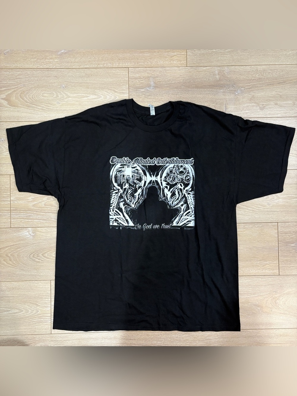 Vintage Y2K Double Minded Ent. Skull Graphic Tee 3XL